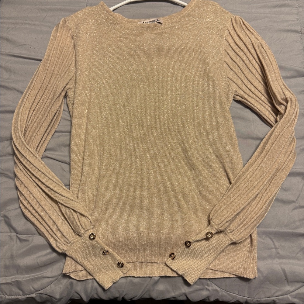 Nannette Cream Sweater with Button Accents